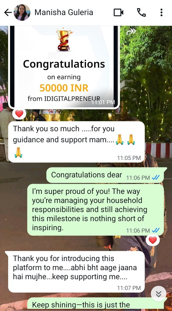 Testimonial chat screenshot 1